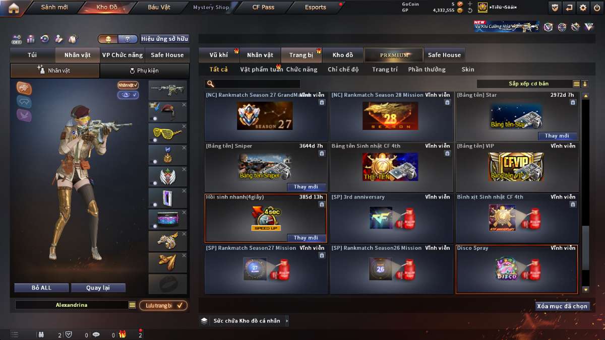 shop acc cf uy tin gia re